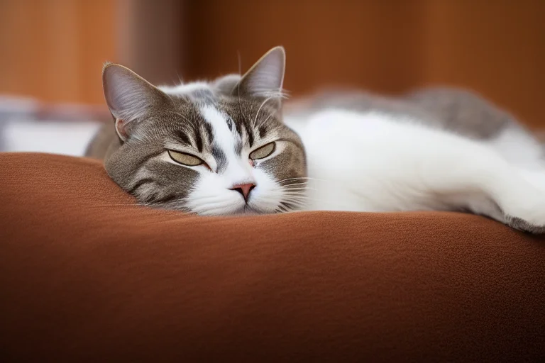 为老年猫提供温暖舒适的睡眠环境，有助于减少夜间不安