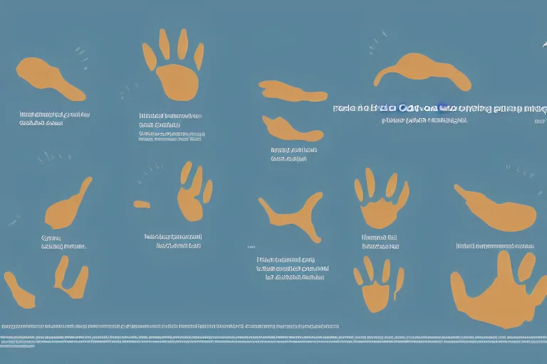 猫咪爪部结构示意图，展示气味腺位置及气味标记原理