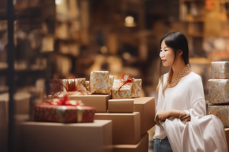在安静舒适的环境中为朋友挑选礼物