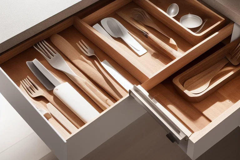 井然有序的厨房抽屉内部：分隔件让每件物品都有固定位置