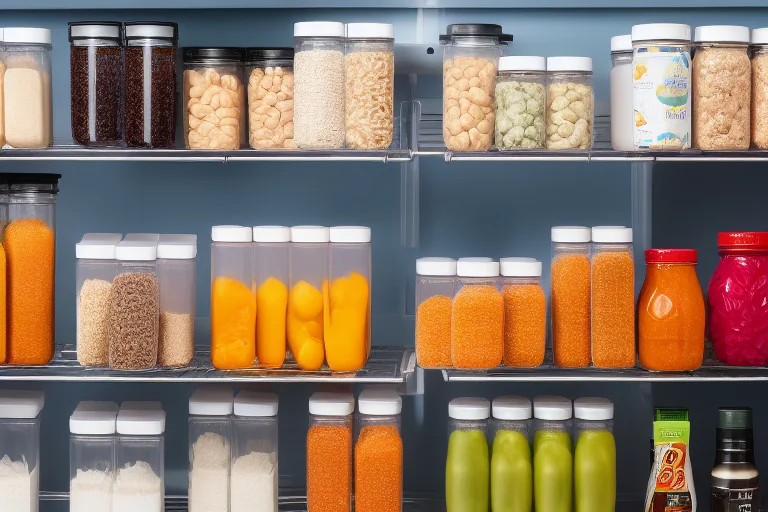 井井有条、密封良好的冰箱储存状态