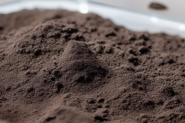 微景观分层底床结构剖面示意图：从下至上分别为排水层、隔离网、活性炭层和种植土。