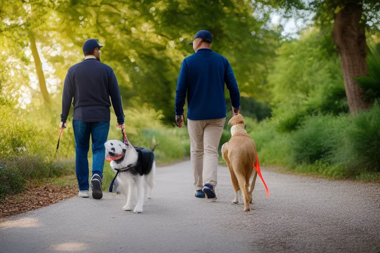 通过愉快的转身和呼唤，引导狗狗关注主人，保持牵引绳松弛