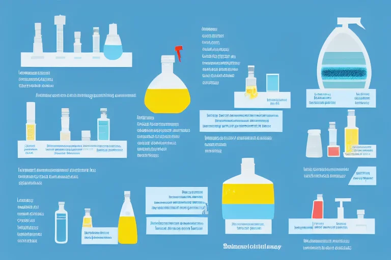 清洁剂科学信息图：展示不同成分的作用原理与适用场景