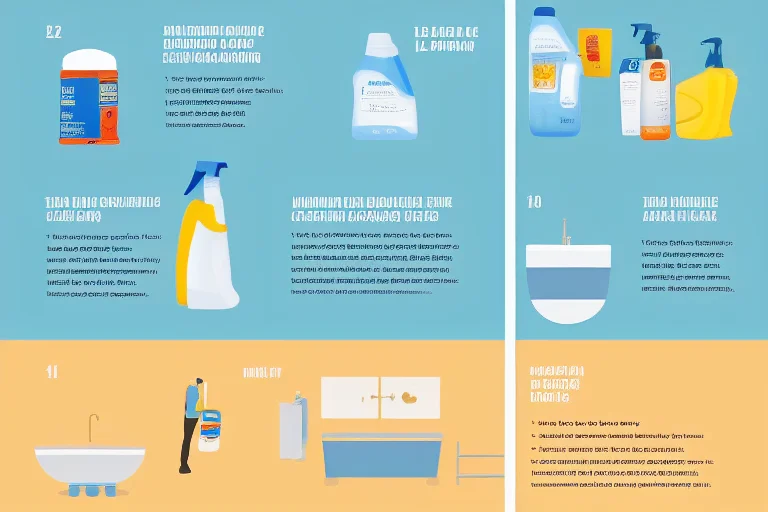 卫生间科学清洁步骤信息图：展示从上到下的高效动线