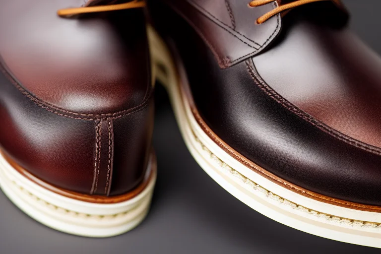 牛津鞋（封闭式襟片）与德比鞋（开放式襟片）的系带系统细节对比