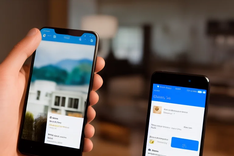 智能手机屏幕显示家庭自动化APP界面，其中包含一个名为‘电影之夜’的场景，设置了关闭窗帘、调暗灯光等动作