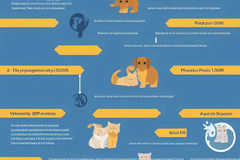 幼犬幼猫第一年疫苗驱虫时间线信息图