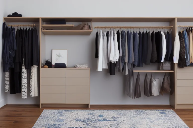 一个典型的爆满且杂乱的衣柜，衣物堆积，难以寻找。